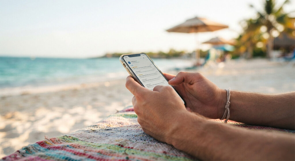 Difficulté à déconnecter du travail pendant les vacances.